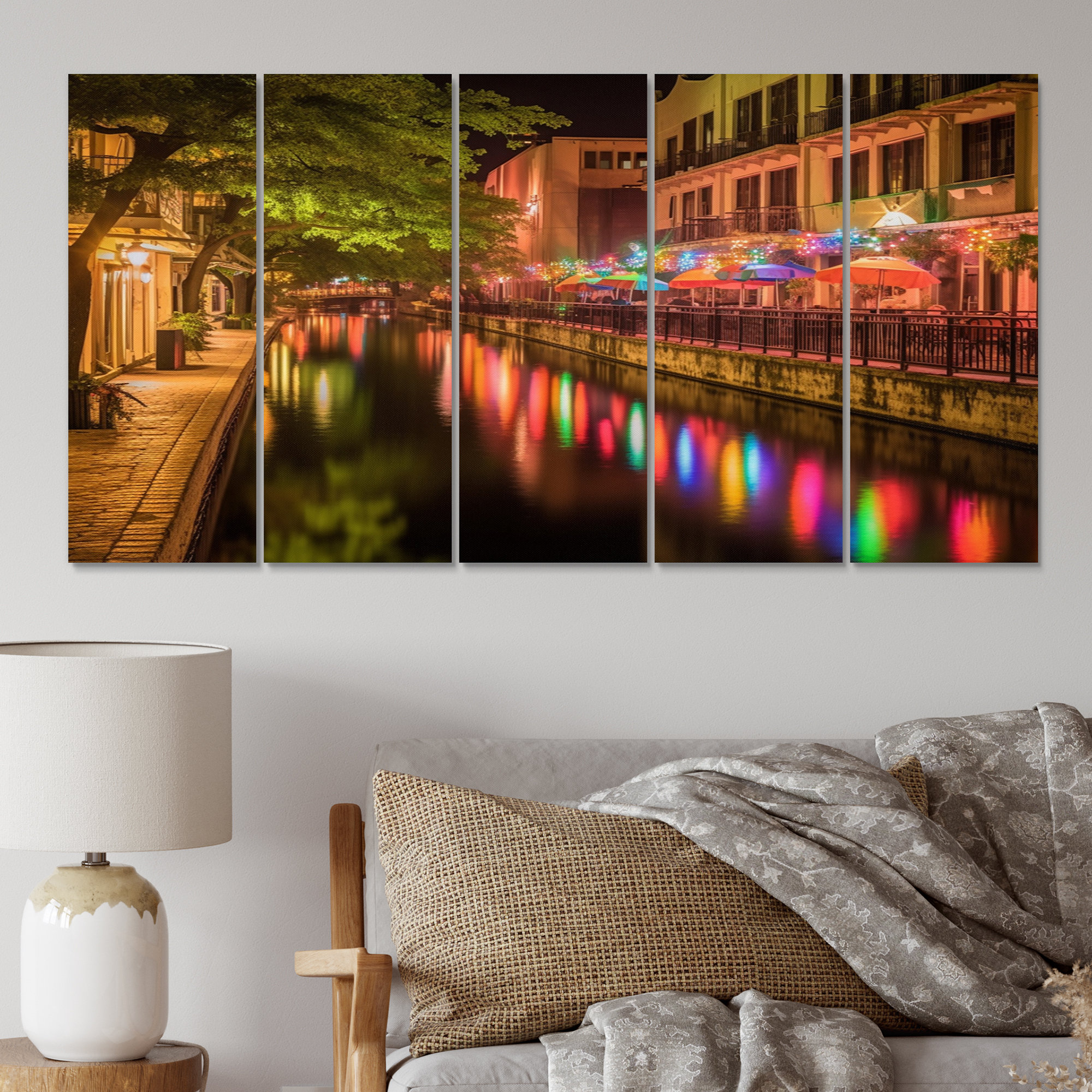 Ebern Designs " Vibrant Energy Of San Antonios " 5 Pieces Wayfair